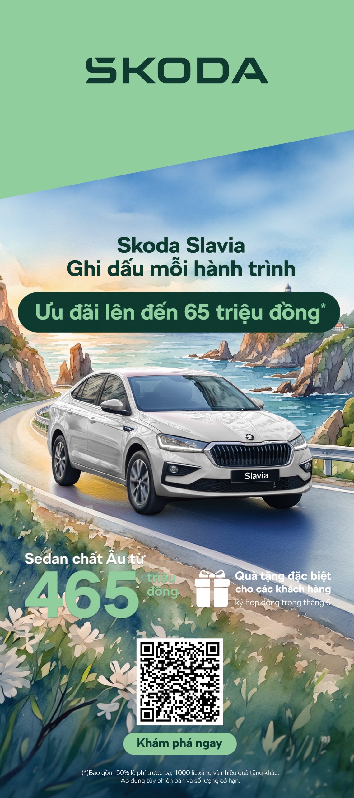 Skoda Slavia ưu đãi tháng 6